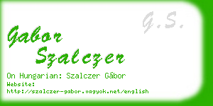 gabor szalczer business card