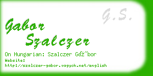 gabor szalczer business card